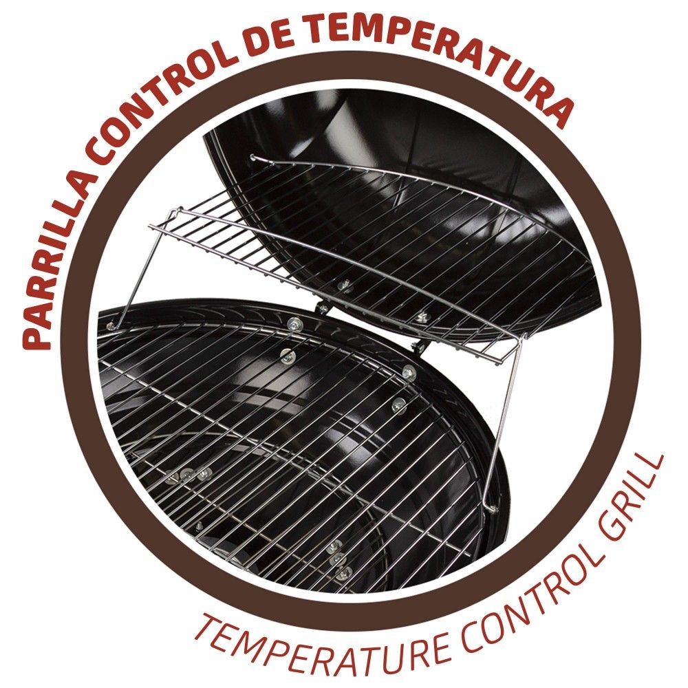 Active round charcoal grill with lid