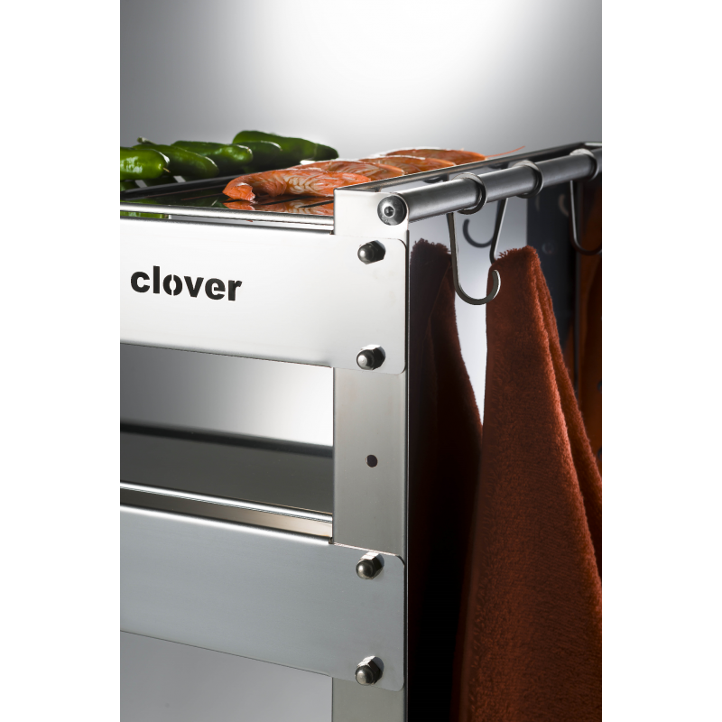 Stainless Steel Wheeled Charcoal Grill Clover,