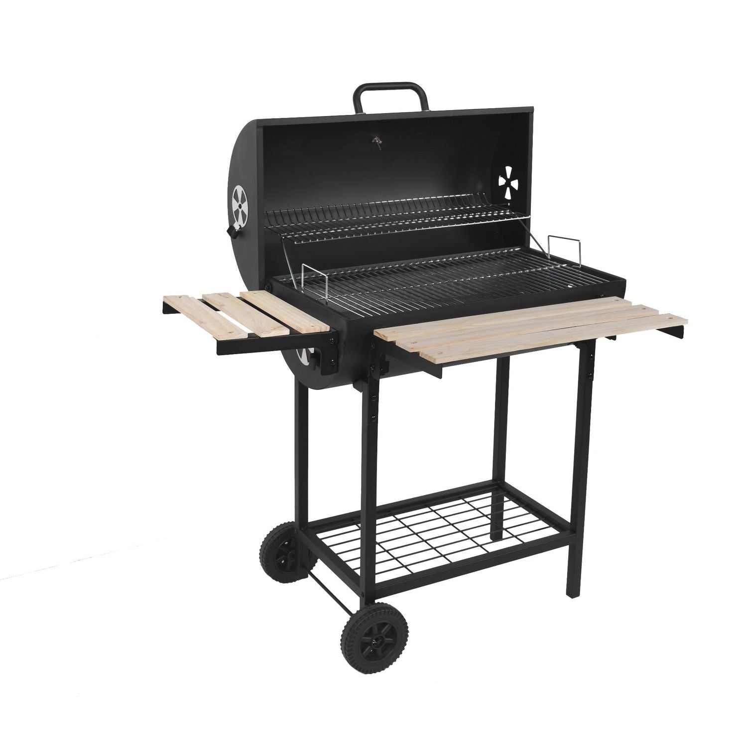 Red Deco Outdoor Kentucky węglowy grill i wędzarnia, czarny