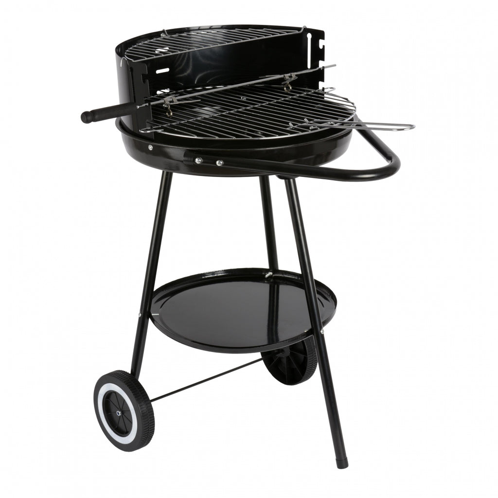 Round barbecue with handles and wheels Idealcasa