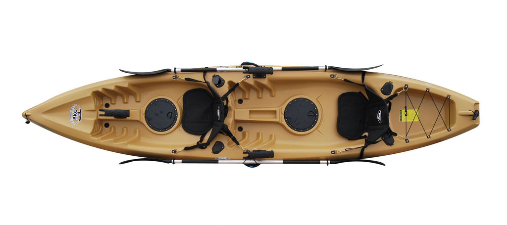 2026 Kayak de pesca tándem BKC TK181 de 3,9 m para 2 personas con asientos acolchados y remos