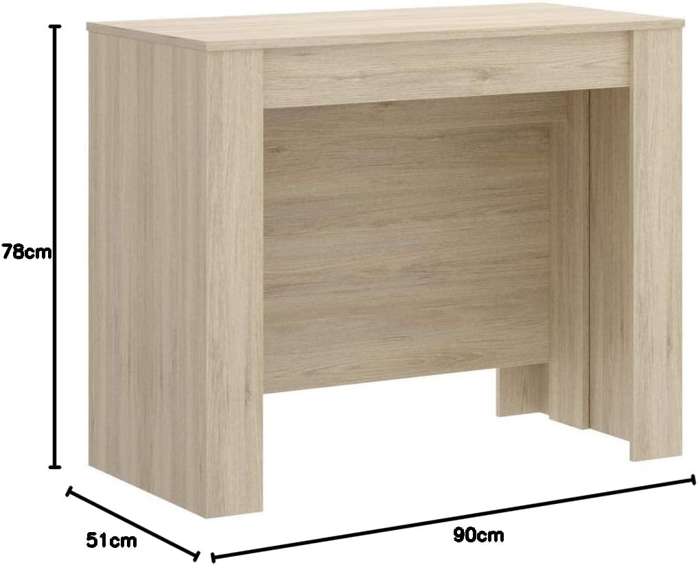 Mobelcenter - Mesa de Comedor Consola Extensible, Mesa para Salón recibidor o Cocina, Mesa Fuelle Extensible, Color Cemento (1127)