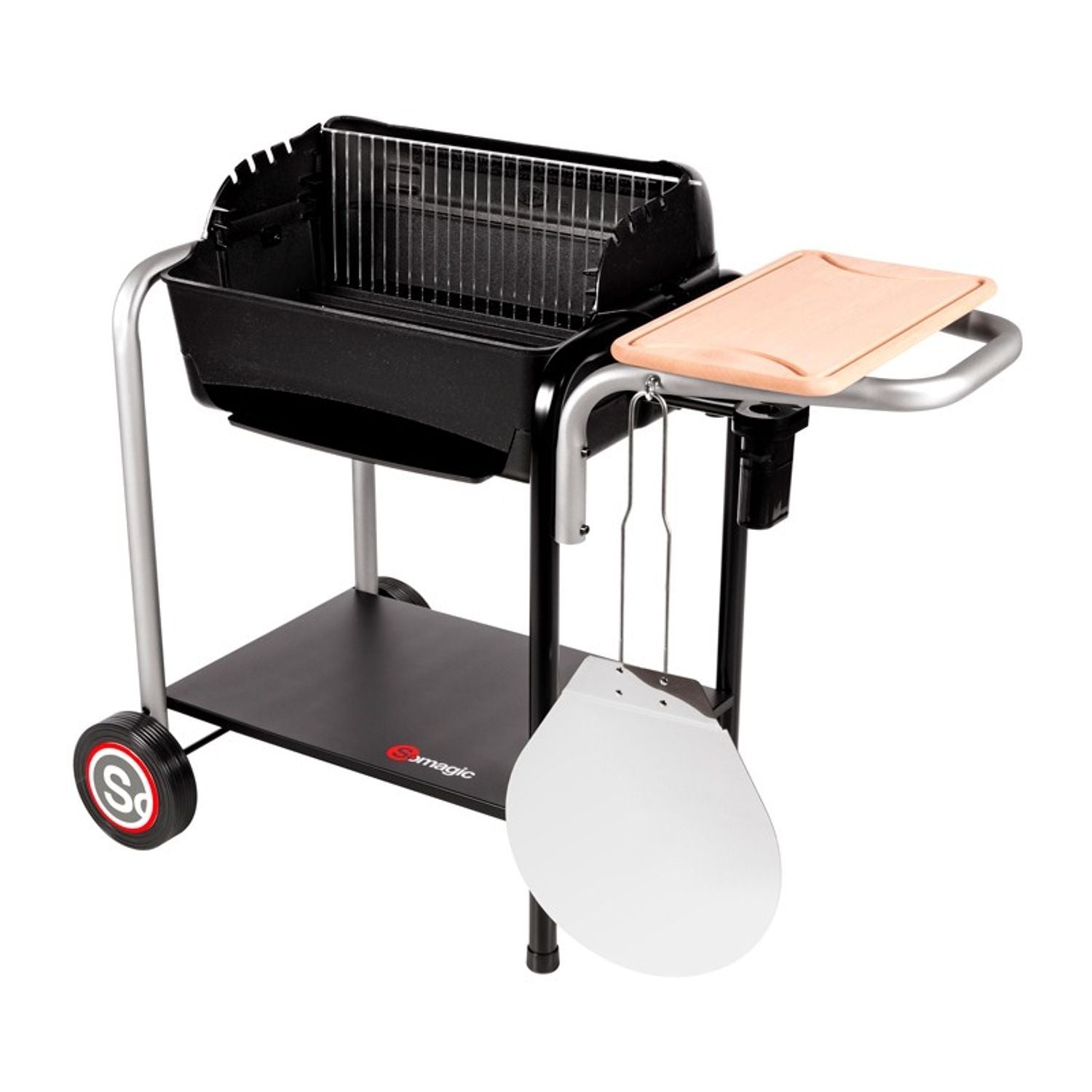 Grill węglowy w Rzymie z pizzą