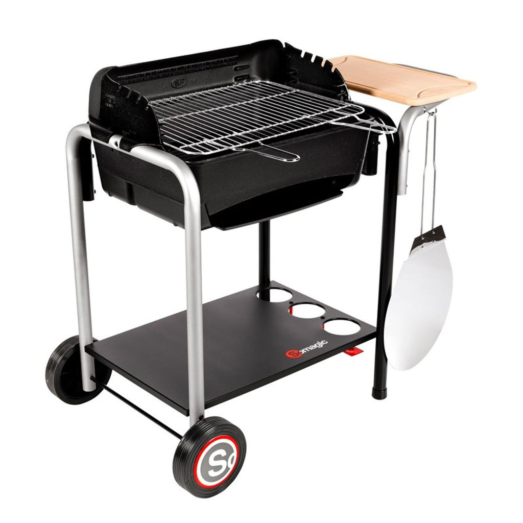 Grill węglowy w Rzymie z pizzą