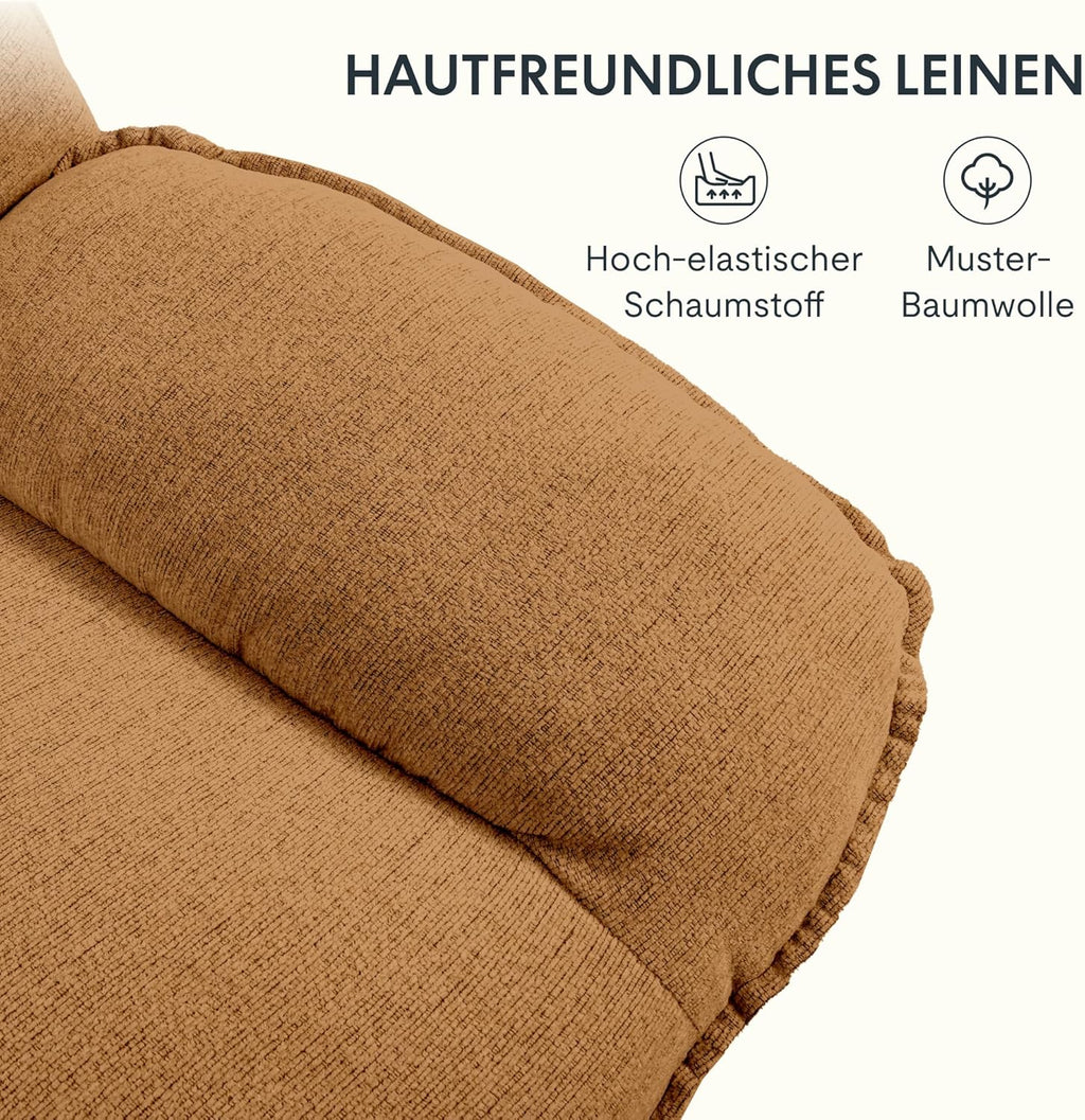 FLEXISPOT XC6 Sillón Relax, Sófa Giratorio con Función Balancín, Sillon TV con Respaldo Ajustable, Silla Reclinable para Dormitorio, Salón y Cine en Casa (Beige)