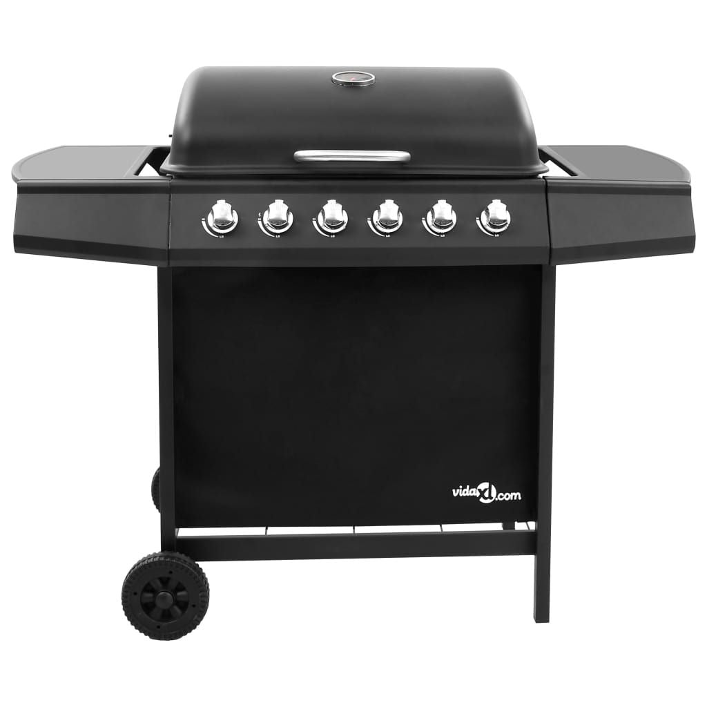 Grill gazowy Vidaxl 6-palnikowy, czarny
