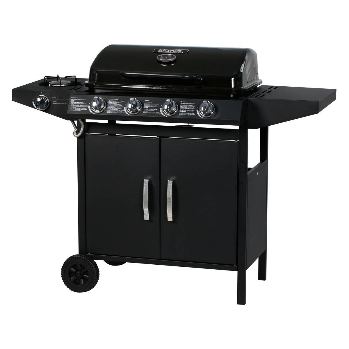 Barbacoa A Gas "festa 5" - 5 Quemadores (1 Lateral) - 12.9 Kw - Negro