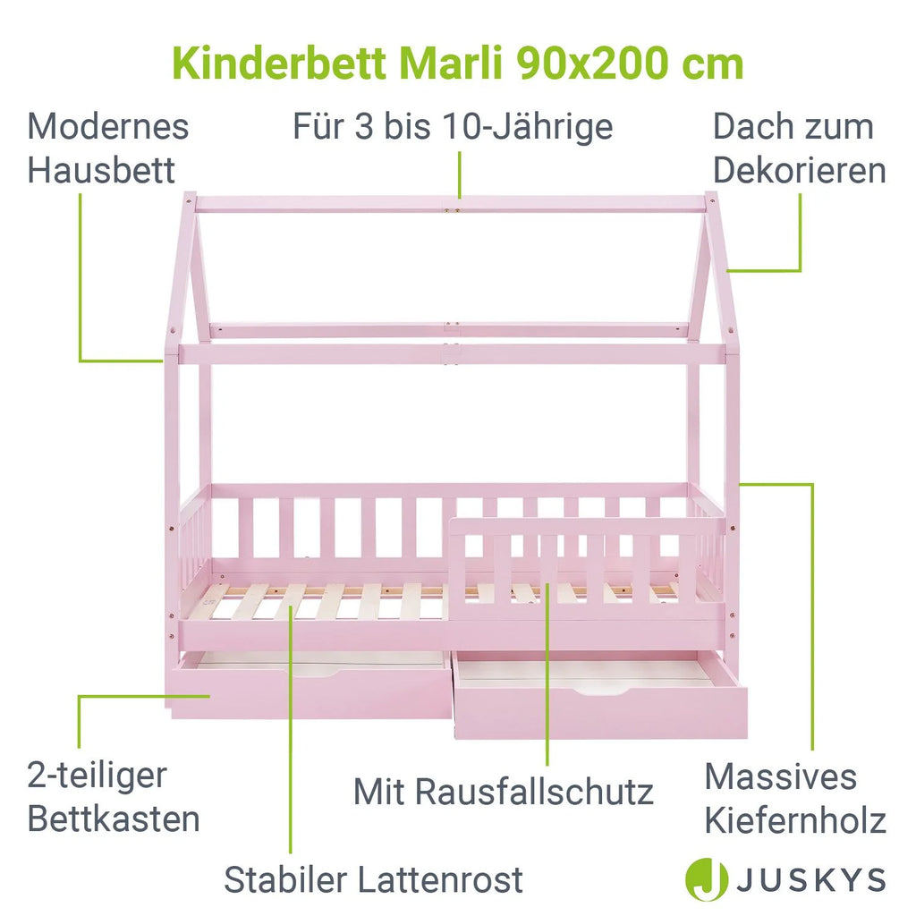 2026 Cama infantil Marli 90 x 200 cm con cajones de almacenamiento