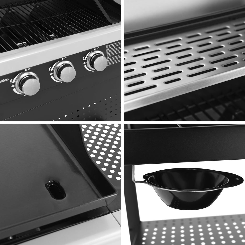 Vesuvio Duo Gas Grill - 3 Burners + 3-Burner Griddle