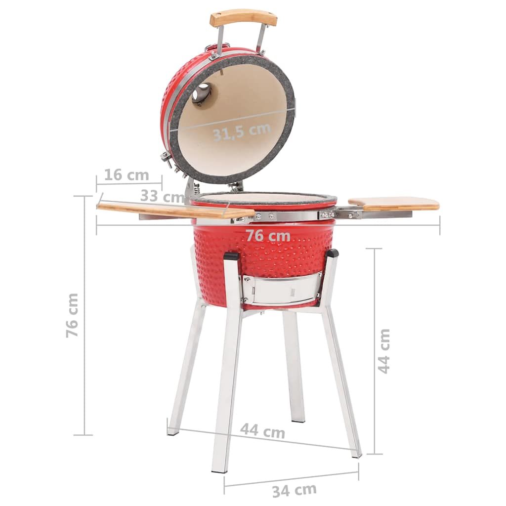Grill ceramiczny Kamado Vidaxl, średnica 76 cm