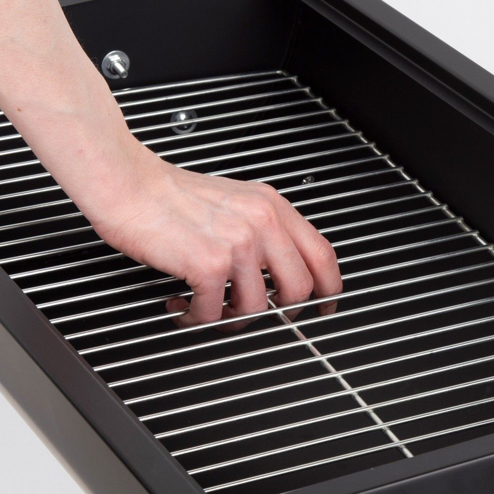 Przenośny grill stalowy 91x33x71 cm - Aktywny. Czarny