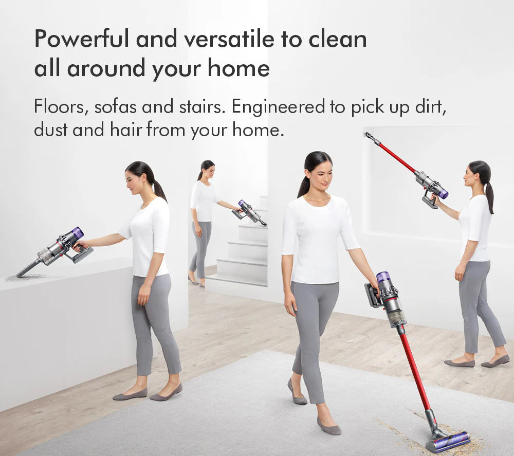2026 Dyson V11 Extra Aspiradora Escoba Inalámbrica – Hasta 60 minutos de autonomía – Acabado Níquel y Rojo