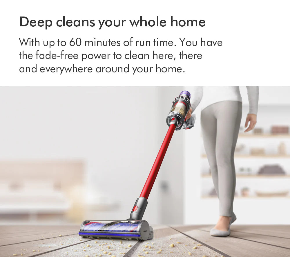 Dyson V11 Extra Cordless Stick Vacuum from 2025 – up to 60 minutes run time – nickel and red finish