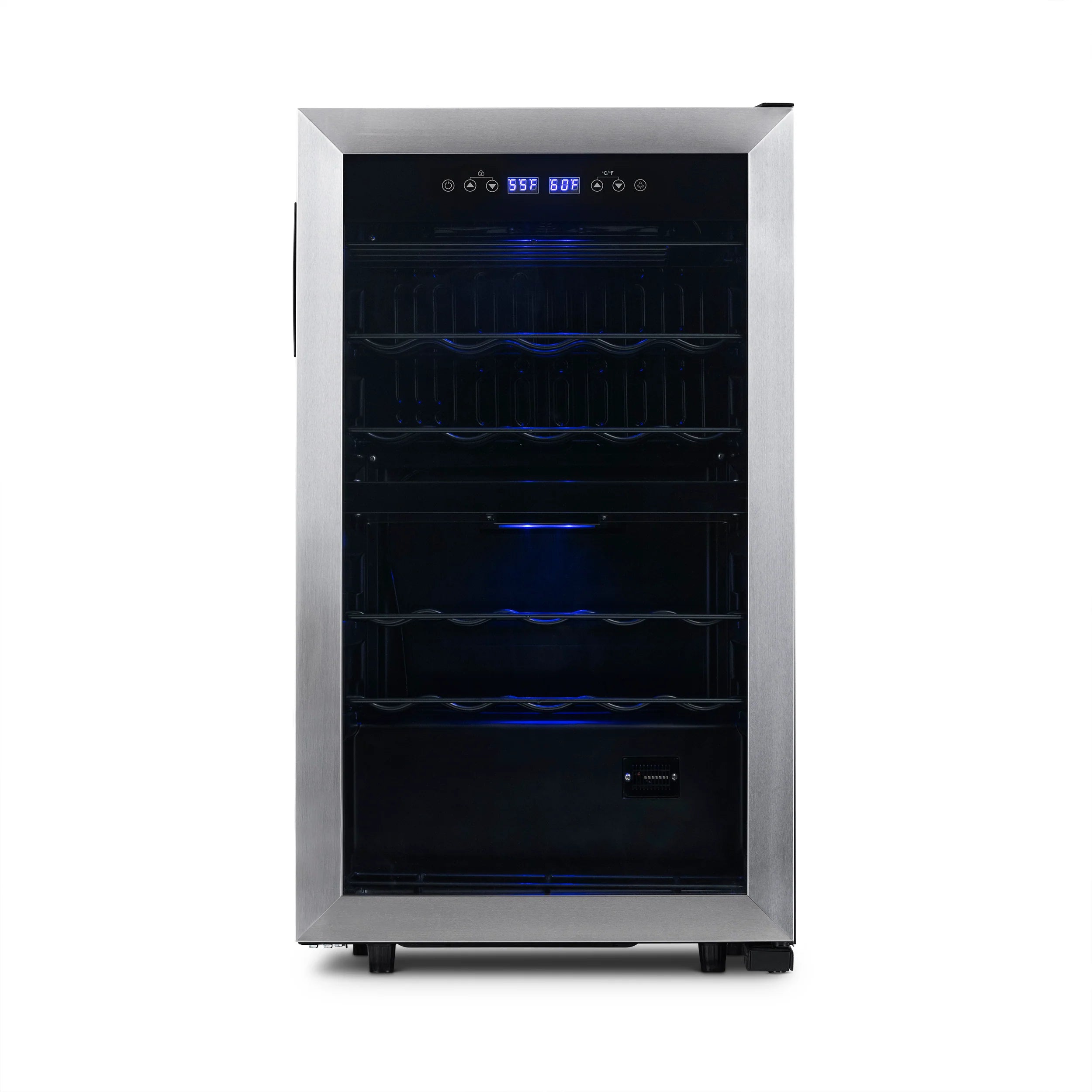 2026 Refrigerador de Vinos Independiente Newair® – 28 Botellas (48 cm), Doble Zona, Acero Inoxidable