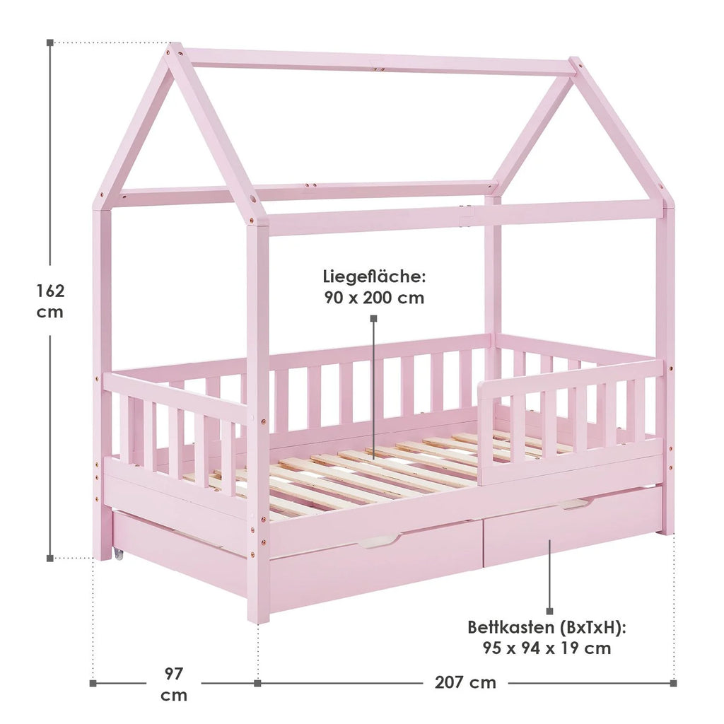 2026 Cama infantil Marli 90 x 200 cm con cajones de almacenamiento