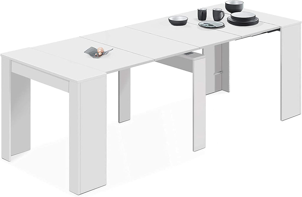 Mobelcenter - Mesa de Comedor Consola Extensible, Mesa para Salón recibidor o Cocina, Mesa Fuelle Extensible, Color Cemento (1127)