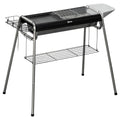 Outsunny Grill węglowy, stal nierdzewna, metal, 96x61x72 cm, czarny