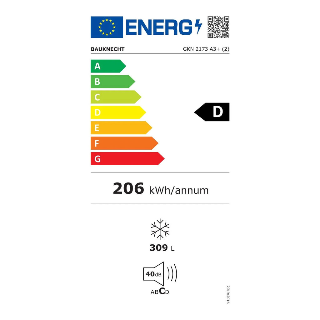 2025 Bauknecht GKN 2173 A3+ Zamrażarka pionowa – 309 litrów, wolnostojąca, klasa energetyczna A+++, kolor biały
