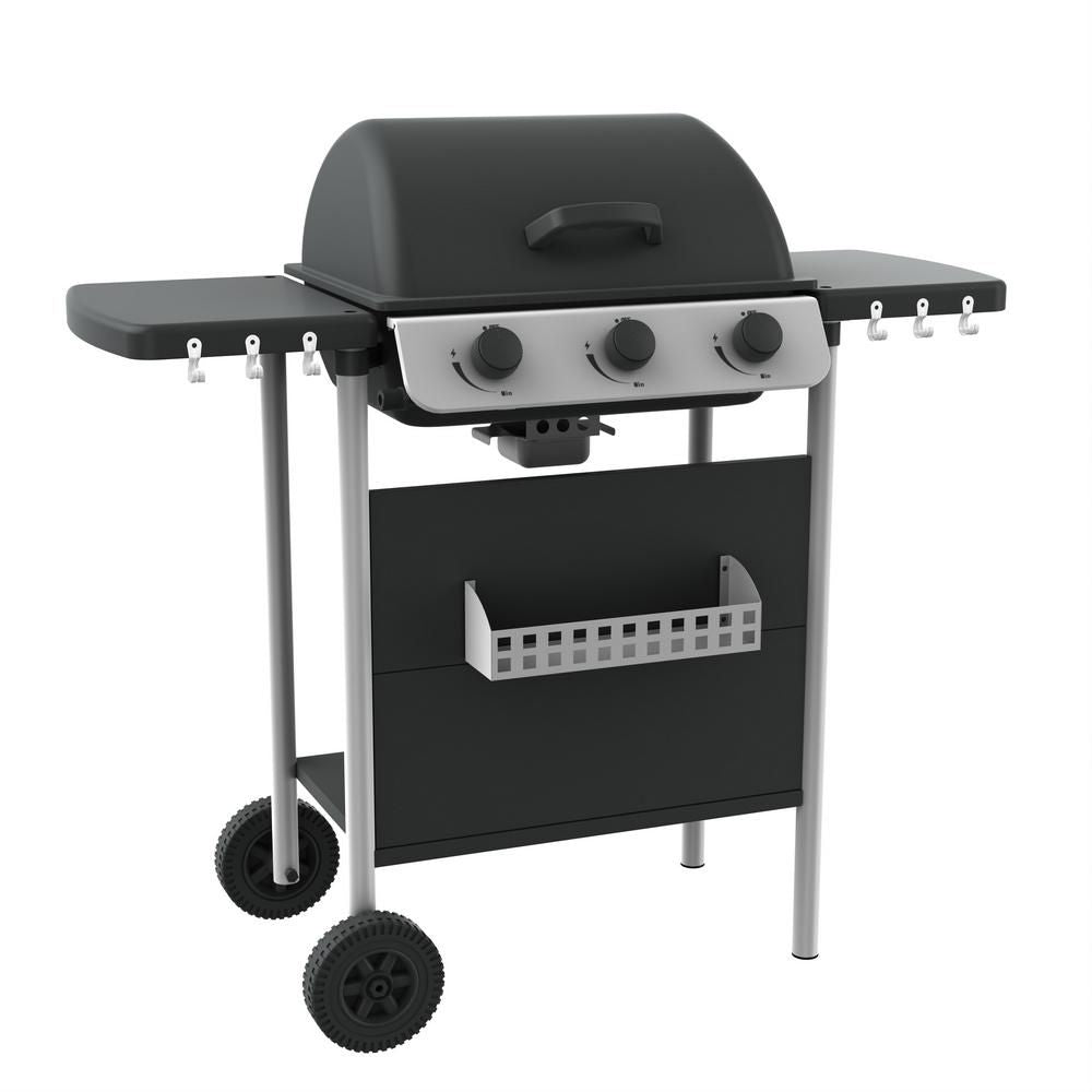 Annika 3-burner gas grill, steel, 105 x 49 x 100 cm, Ldk Garden