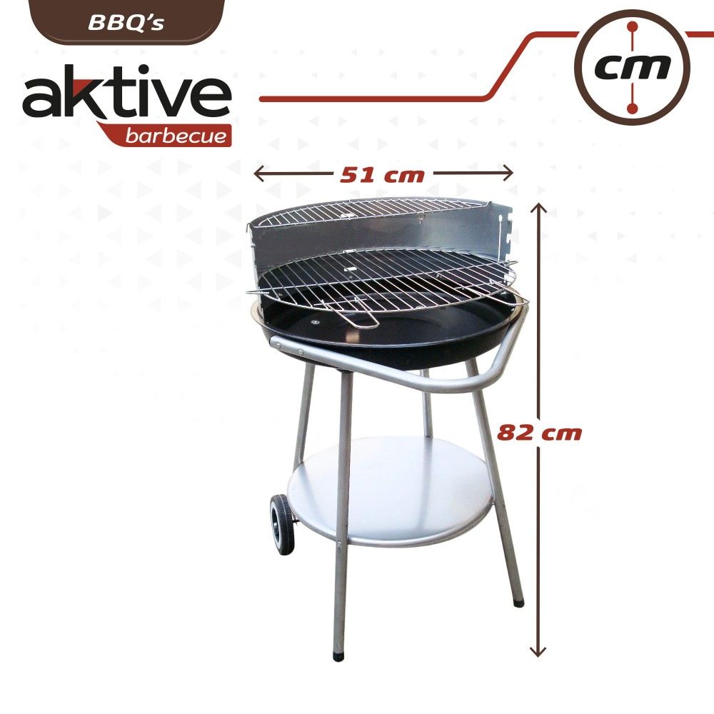 Aktive, przenośny grill okrągły