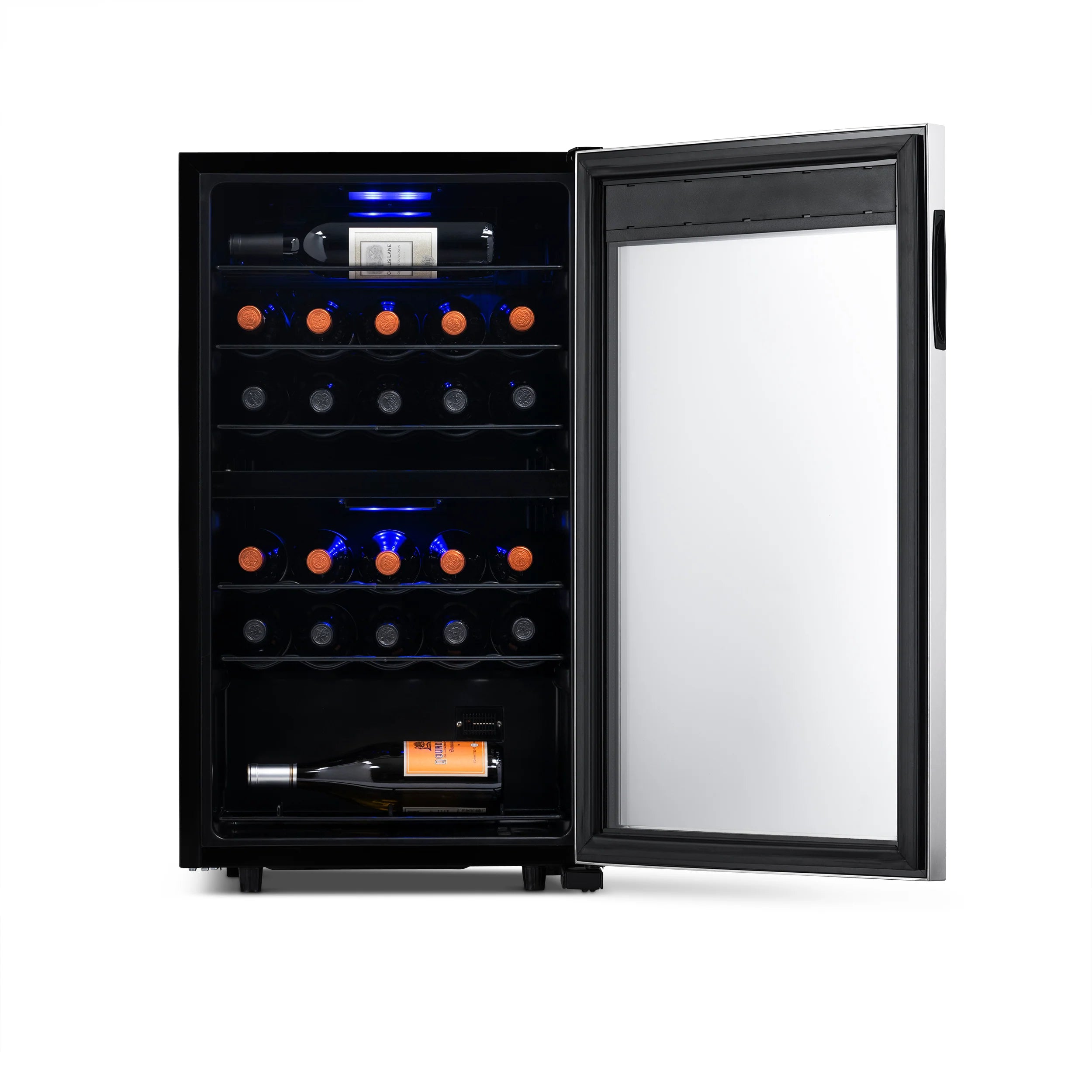 2026 Refrigerador de Vinos Independiente Newair® – 28 Botellas (48 cm), Doble Zona, Acero Inoxidable