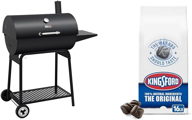2026 Parrilla de carbón Royal Gourmet CC1830 de 30 pulgadas con mesa lateral, barbacoa exterior con 627 pulgadas cuadradas de espacio de cocción para jardín, terraza y fiestas, color negro