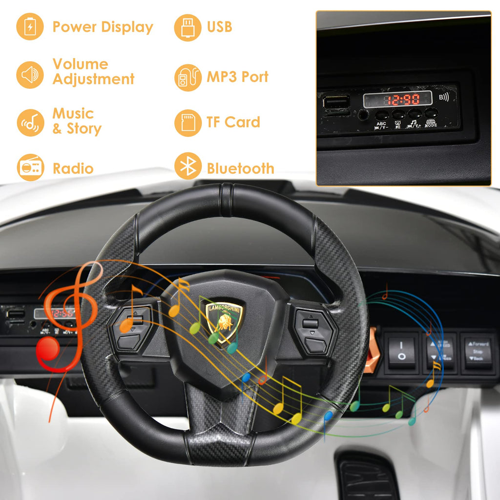 Licensed Electric Lamborghini with Suspension and Bluetooth