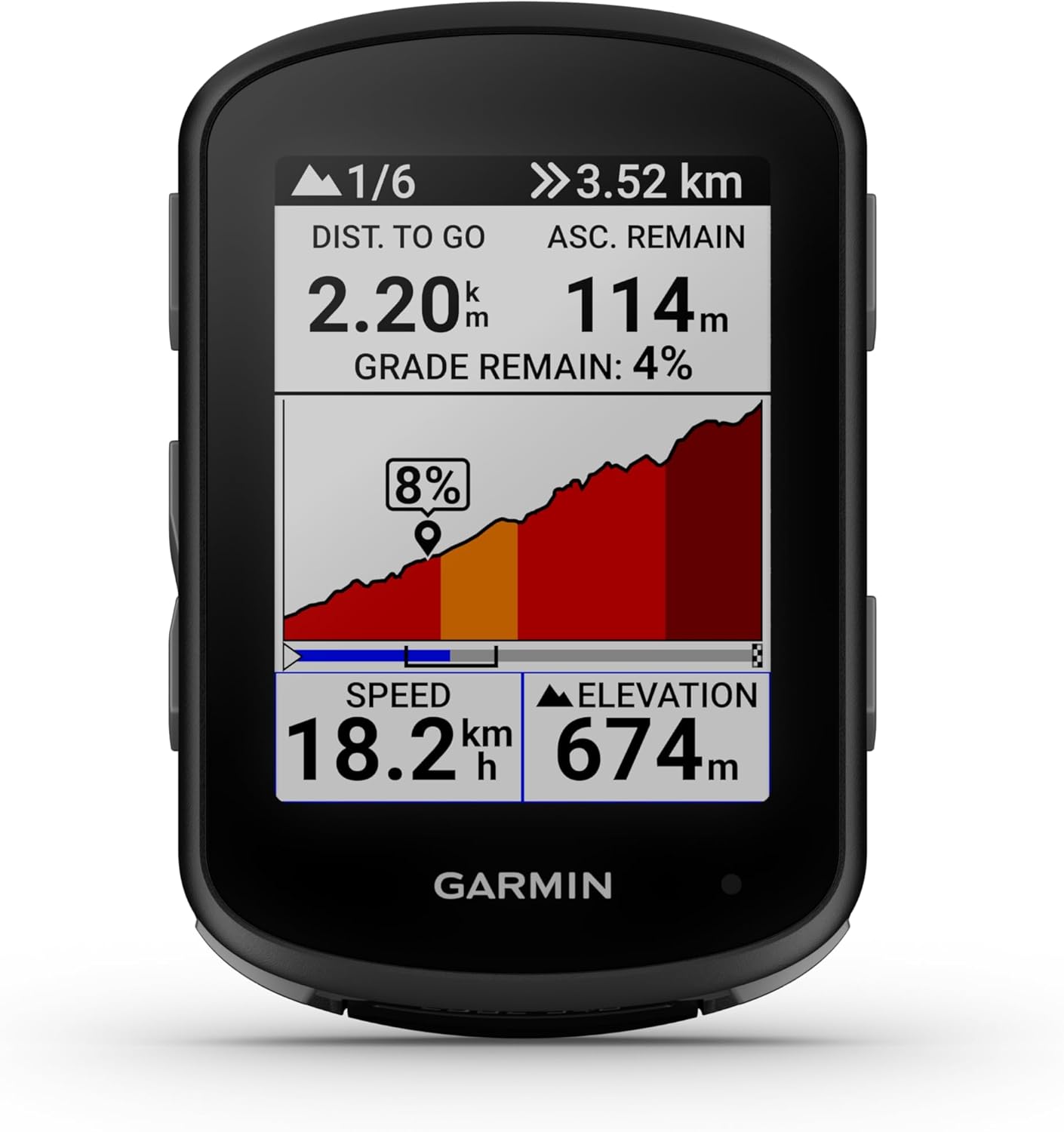 Garmin Edge 540, kompaktowy komputer rowerowy GPS ze sterowaniem przyciskami, ukierunkowanym, adaptacyjnym coachingiem, zaawansowaną nawigacją i wieloma innymi funkcjami