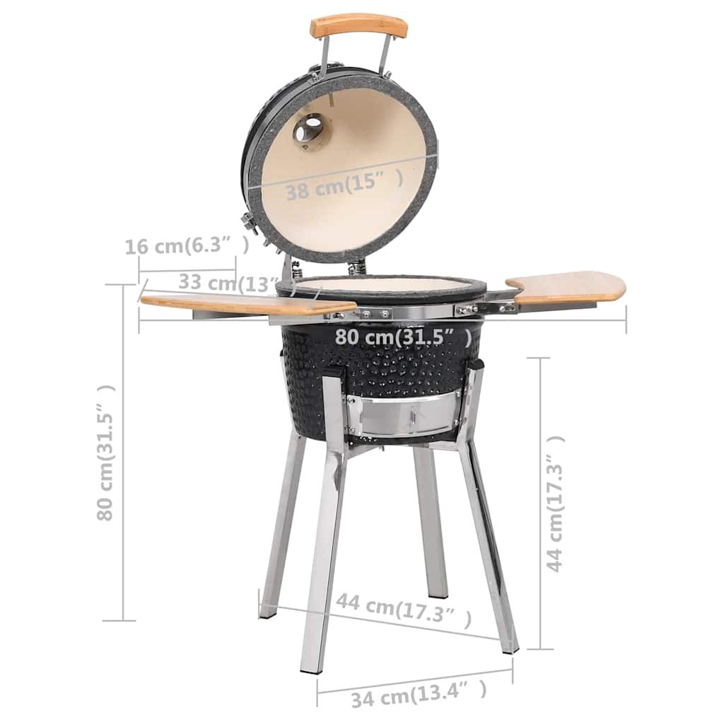 Grill Kamado i wędzarnia ceramiczna 81 cm Vidaxl