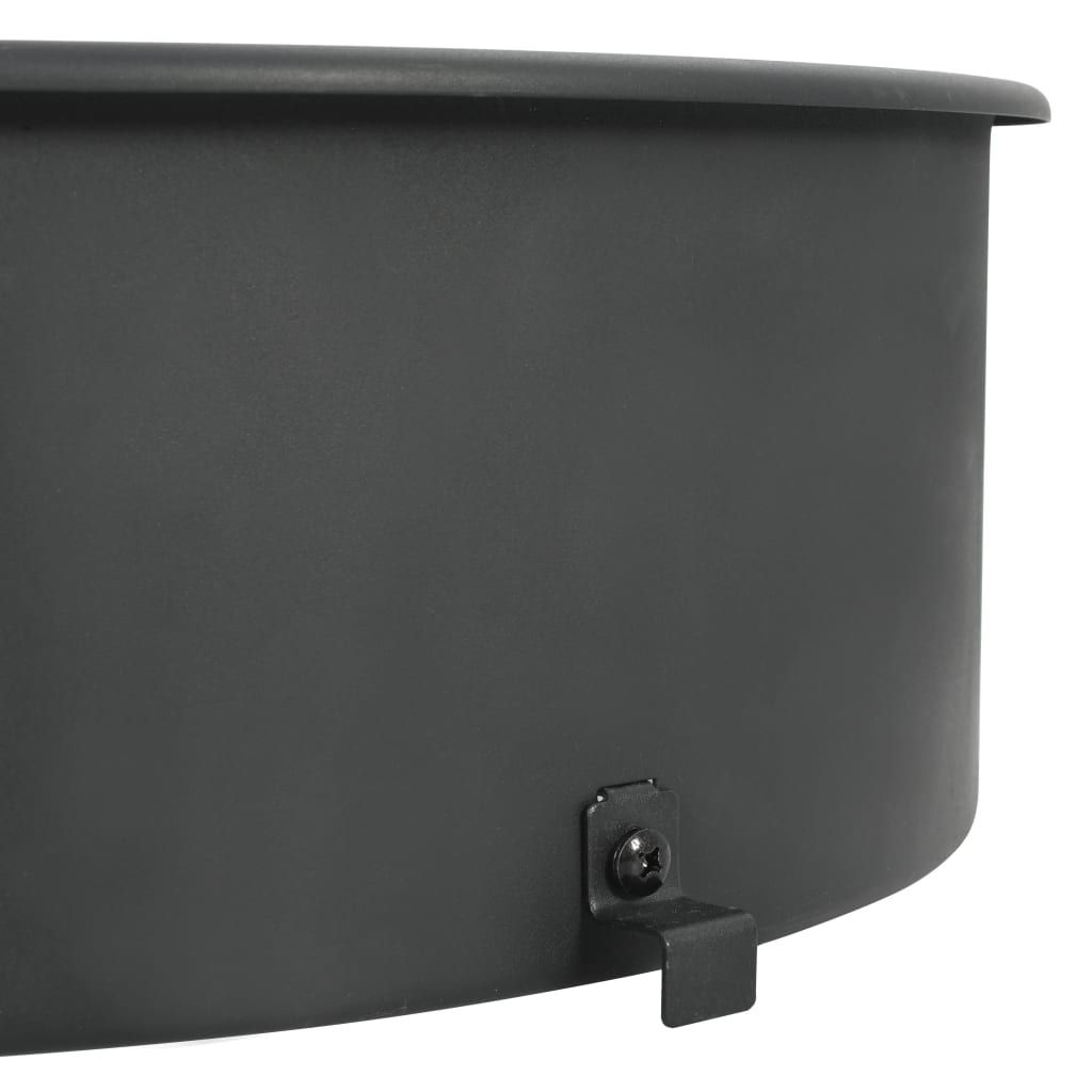 Kit De Anillo Asador De Barbacoa Negro 47 Cm Vidaxl