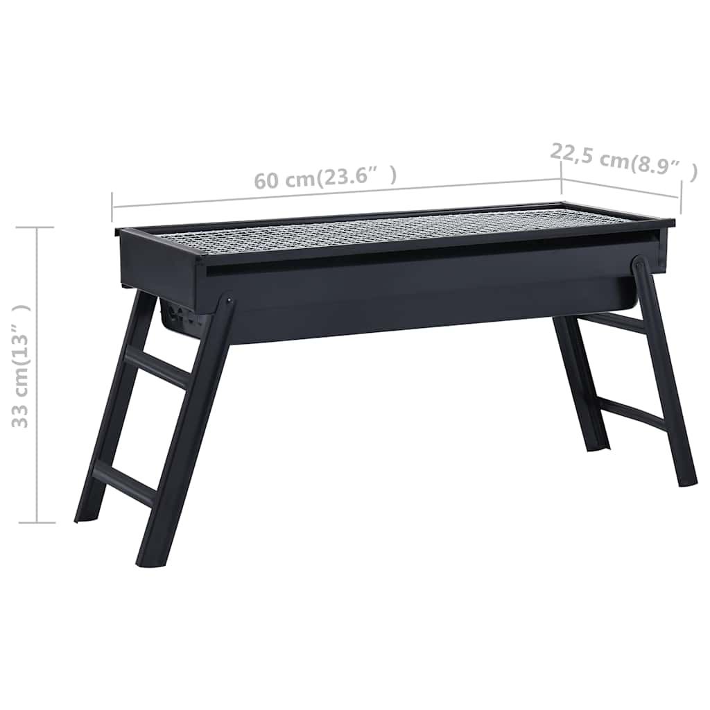 Portable Steel Camping Grill 60x22.5x33 cm vidaXL