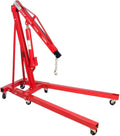 2026 Elevador Hidráulico de Motor de 2 Toneladas Plegable Dragway Tools Cherry Picker Grúa de Taller con 6 Ruedas Giratorias Completamente
