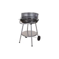 Round charcoal grill with wheels, no brand