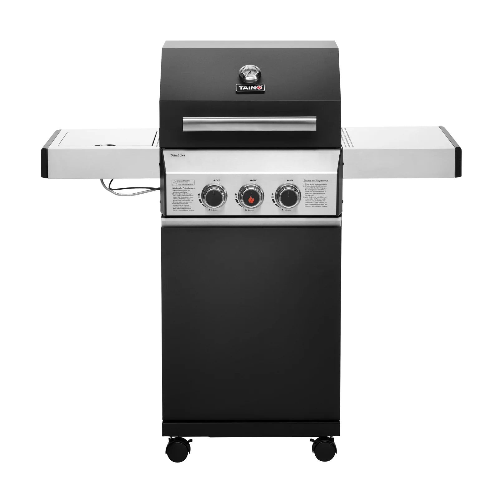 2026 Barbacoa de gas BLACK 2+1
