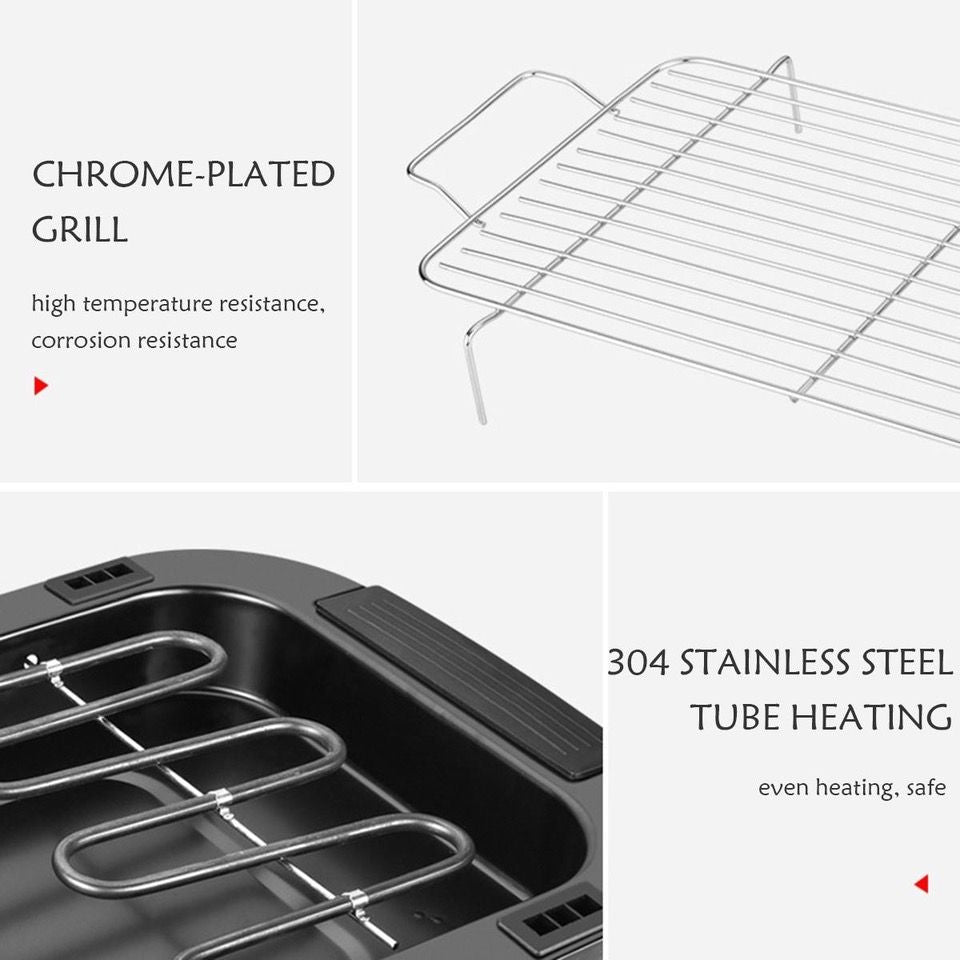 2000W electric grill with 2 height settings
