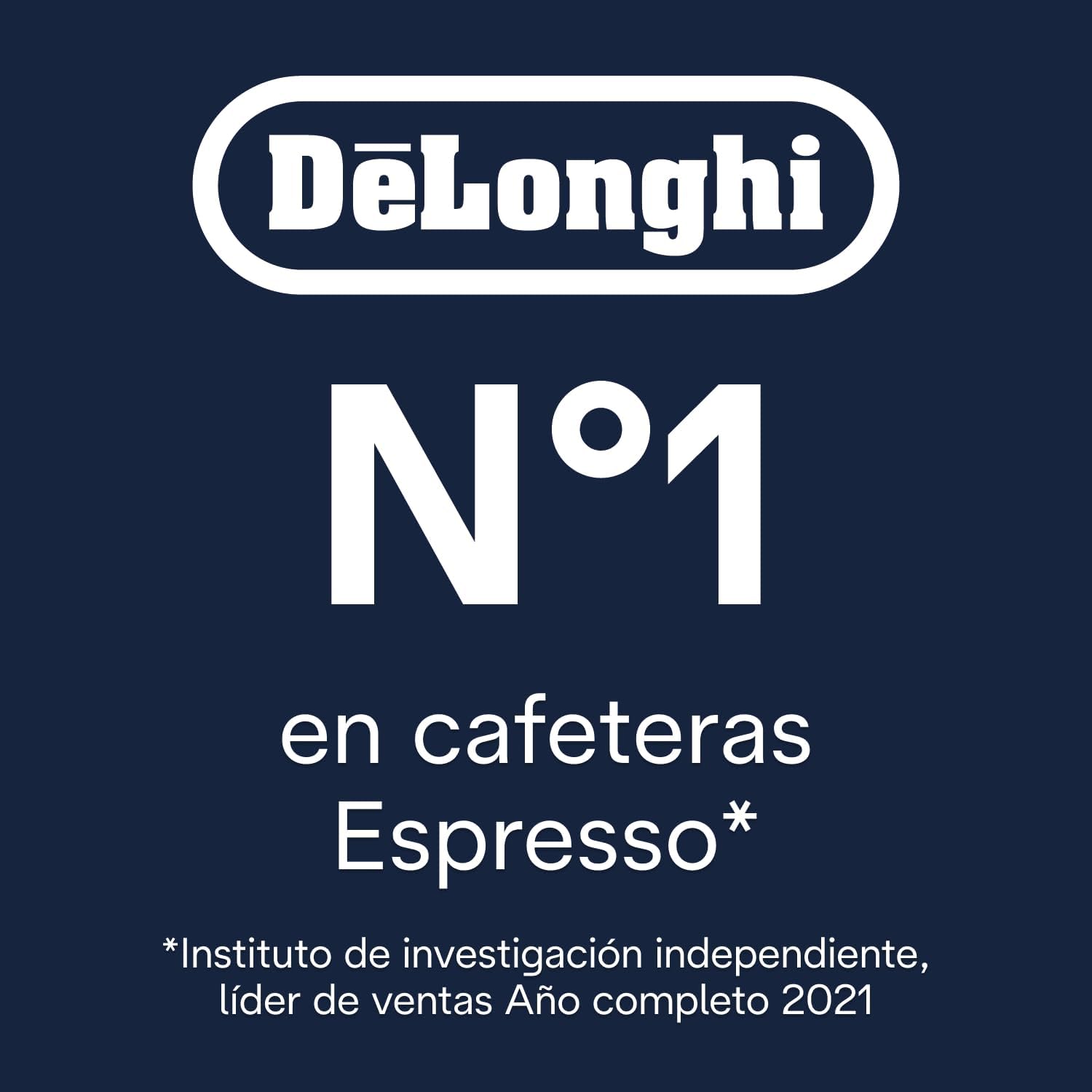 De'Longhi Rivelia EXAM440.55.G, Ekspres automatyczny z LatteCrema Hot, Automatyczny spieniacz do mleka, Kompaktowy rozmiar, 16 przepisów, Kolorowy ekran dotykowy, Szary
