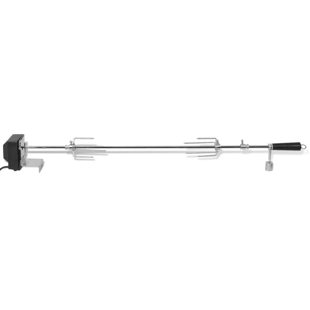 Vidaxl BBQ grill and rotisserie spit with motor, steel, 1000 mm