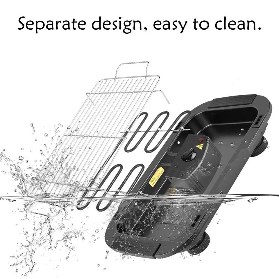 2000W electric grill with 2 height settings