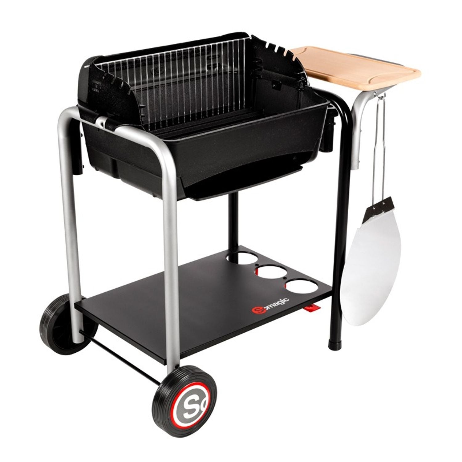 Grill węglowy w Rzymie z pizzą