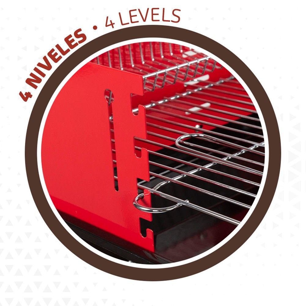 Active charcoal grill for 6 people
