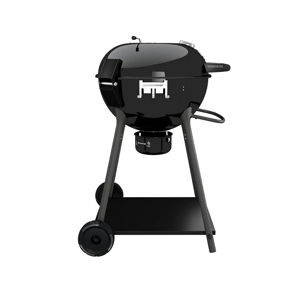 2026 Barbacoa de Carbón Outdoorchef KENSINGTON 570 C – Sistema Slide-Trichter para calor directo/indirecto – Negro