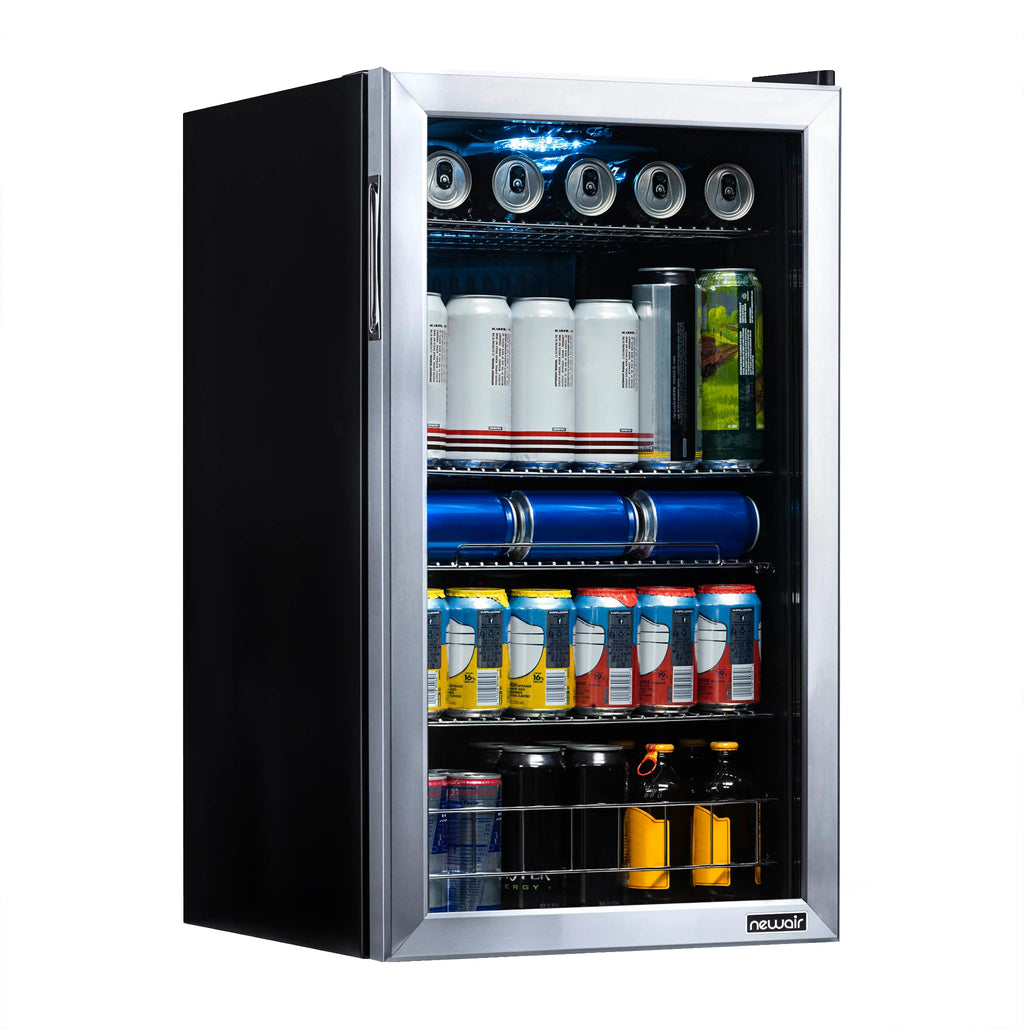 2026 Newair® Refrigerador de Bebidas Independiente de Acero Inoxidable – 126 Latas – 18,9"