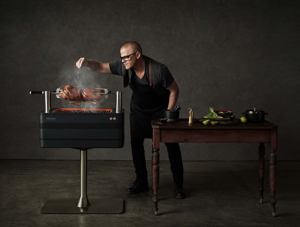2026 Barbacoa de Carbón con Encendido Eléctrico – 1400W Fast Flame Ignition™ – Incluye Rosticero (15 kg) y Soporte de Pie