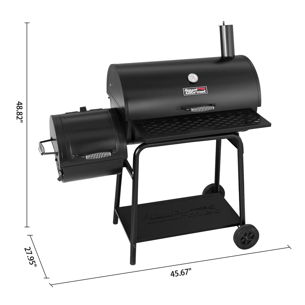 2026 Barbacoa de carbón Royal Gourmet CC1830F 30" con ahumador lateral