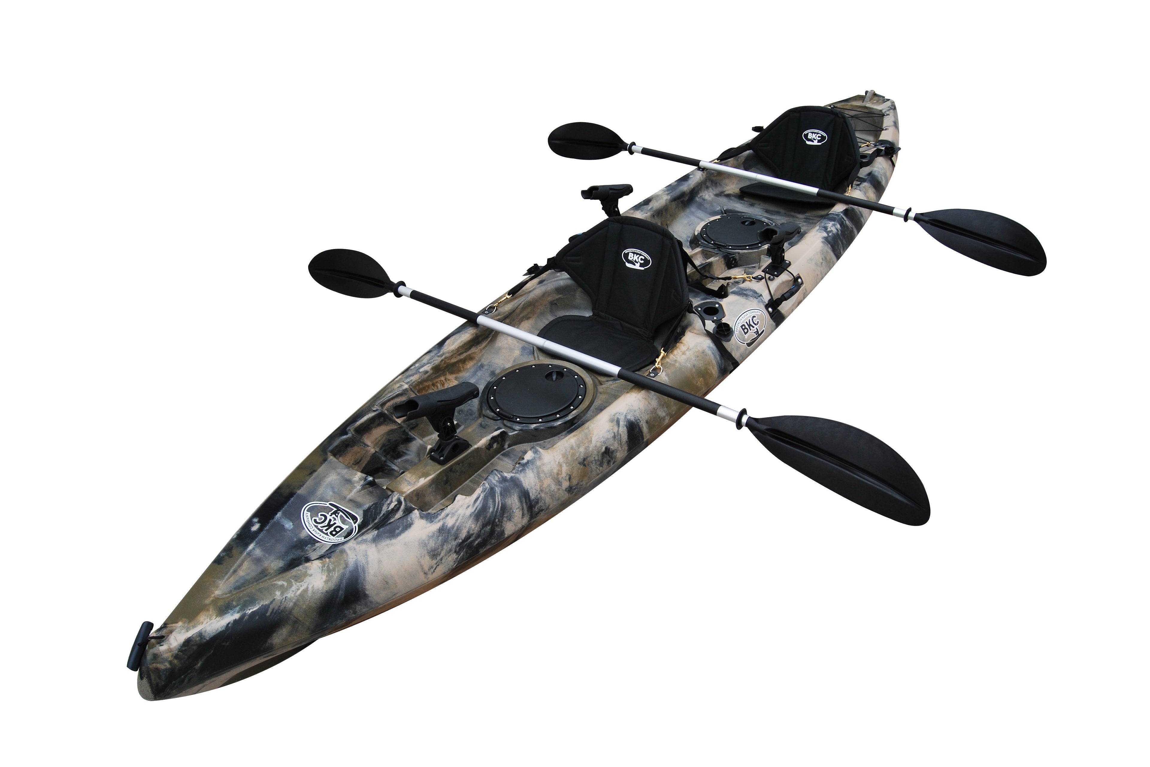 2026 Kayak de pesca tándem BKC TK181 de 3,9 m para 2 personas con asientos acolchados y remos
