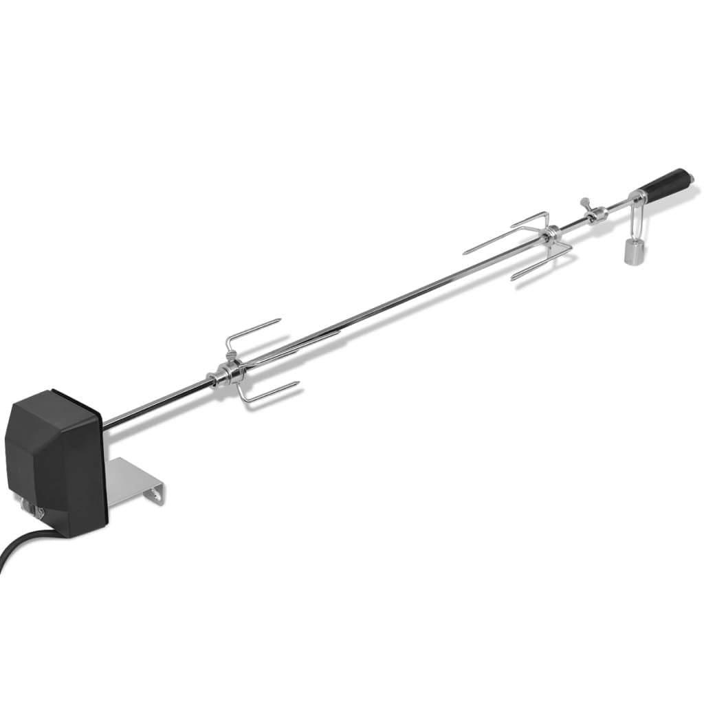Vidaxl BBQ grill and rotisserie spit with motor, steel, 1000 mm