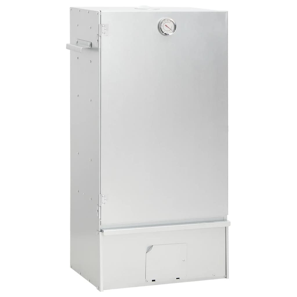 VidaXL Galvanized Steel BBQ Smoker with Table