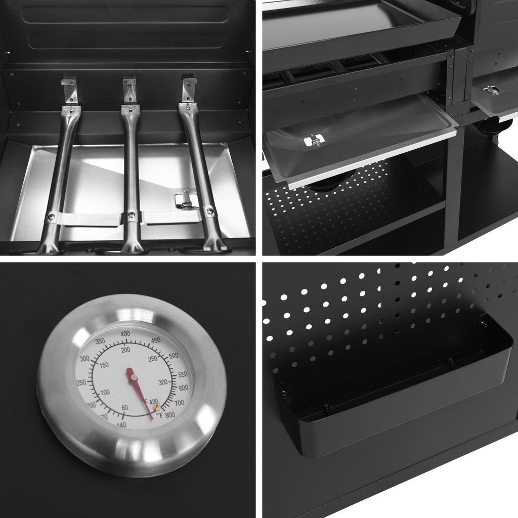 Vesuvio Duo Gas Grill - 3 Burners + 3-Burner Griddle