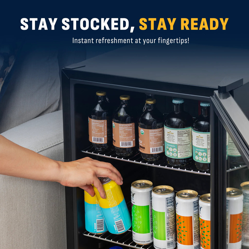 2026 Newair® Refrigerador de Bebidas Independiente de Acero Inoxidable – 126 Latas – 18,9"