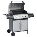 Grill gazowy Vidaxl z 4+1 palnikami, czarno-srebrny